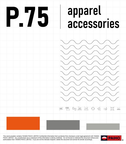 P-75 Apparel Accesories Catalog